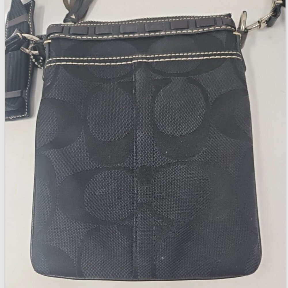 Coach Signature Hampton Python Black Patchwork Cr… - image 3